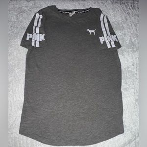 EUC Women’s Pink by Victoria’s Secret T Shirt Gray Size Small